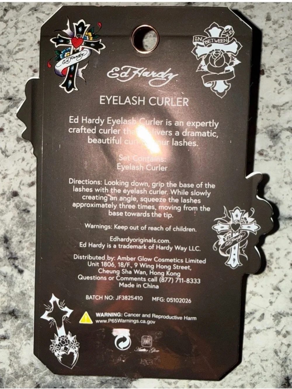 Ed Hardy Rose Gold Metallic Eyelash Curler